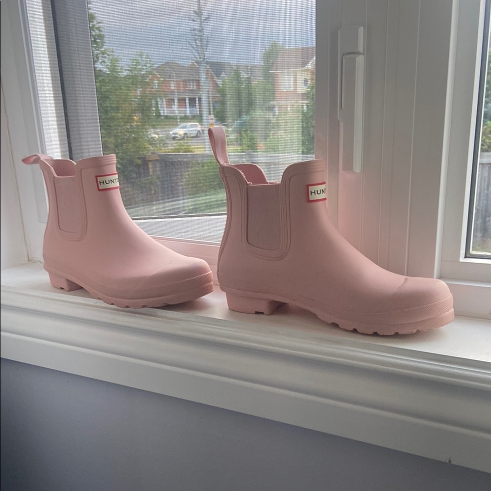 Hunter Pink Winter Rain Boots Waterproof